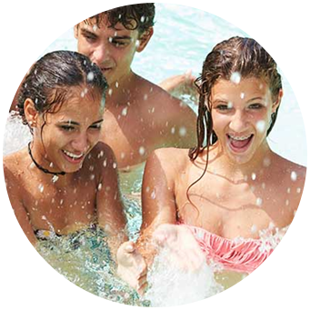 Group of Teens In Water